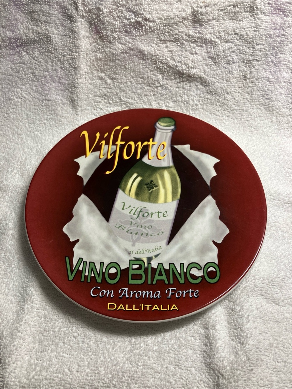 Forte Vino Bianco Decorative Wine Bar Dish 8 1/4” - Red and Green Pottery Barn
